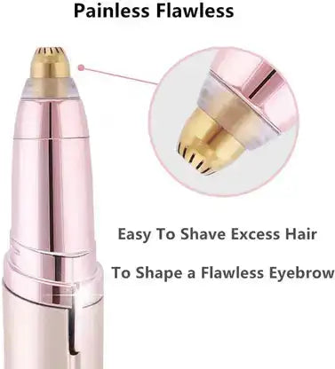 Flawless Brows- Women's Painless Facial Hair/Eyebrow Remover Electric Trimmer (Battery Included)